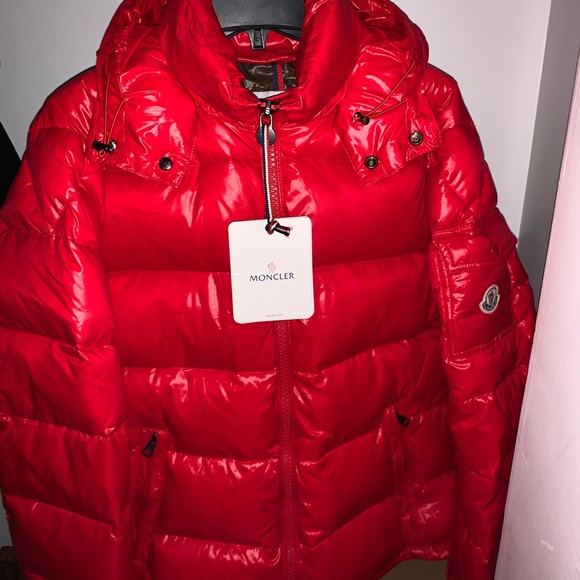 Red moncler maya jacket